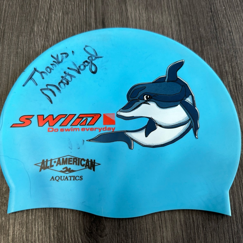 Matt vogal Olympic swimmer signed swimming cap - like new condition